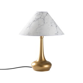 Opviq Luna - 15259 Lámpara de Mesa Dorado y Blanco